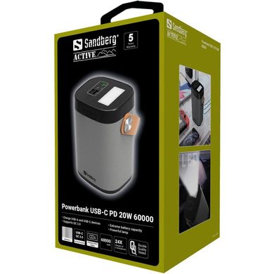 Повербанк УМБ Sandberg USB-C PD 20W 60000 420-71