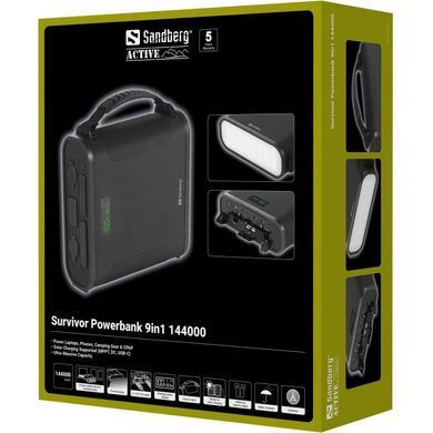 Портативна зарядна станція Sandberg Survivor Powerbank 9in1 144000, 421-37 421-37