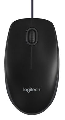 Мишка Logitech B100 Optical USB Mouse for Business, USB Type-A, Black, 910-003357