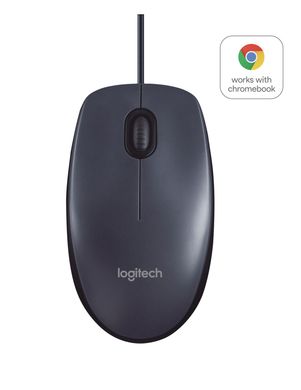 Мишка Logitech B100 Optical USB Mouse for Business, USB Type-A, Black, 910-003357