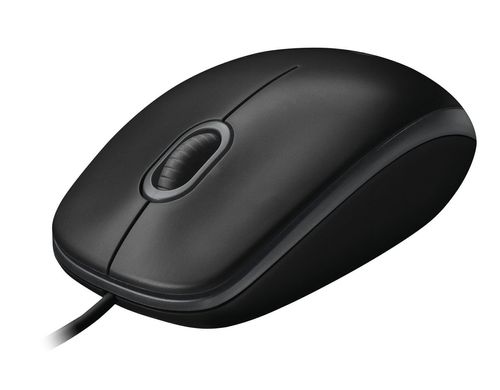 Мышка Logitech B100 Optical USB Mouse for Business, USB Type-A, Black, 910-003357